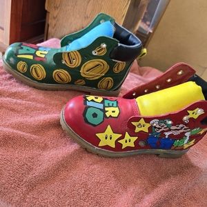 Hand panted super Mario bro boots